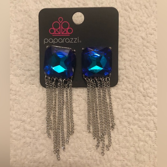 Paparazzi Supernova novelty blue post earrings